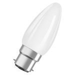 Osram Parathom Classic LED B22d Candle Filament Frosted 4.8W 470lm - 827 Extra Warm White | Dimmable - Replaces 40W
