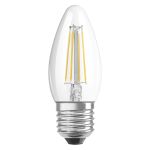Ledvance  Classic LED E27 Candle Filament Clear 4W 470lm - 827 Extra Warm White | Replaces 40W