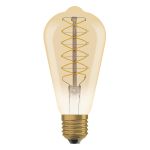 Ledvance Vintage 1906 LED E27 Pear Gold 7W 600lm - 822 Extra Warm White | Dimmable - Replaces 48W