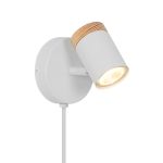 D'Lite Spot Beitem Metal Frosted White FSC Wood | Suitable For 1x GU10