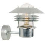 Nordlux Vejers Wall Light Galvanized Steel and Glass Grey | IP54 - Suitable for E27
