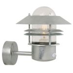 Nordlux Blokhus Wall Light Steel and Glass Grey | IP54 - Motion and Light Sensor - Suitable for E27