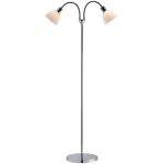 Nordlux Ray Floor Lamp Metal and Glass Chrome | Suitable for 2x E14