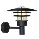 Nordlux Lønstrup 32 Wall Light Metal and Glass Black | 320mm - IP44 - Suitable for E27