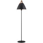 DFTP by Nordlux Strap Floor Lamp Metal and Leather Black | Suitable for E27