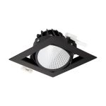 Philips LED Spot Greenspace Accent Gridlight Aluminium Black 31W 4000lm 120D - 830 Warm White | 154mm - IP20 - Interact Dimmable