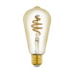 Eglo Connect.Z Smart LED Edison E27 Filament Amber 4.9W 360lm - 827-865 Tunable White | Dimmable - Replaces 25W