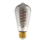 Eglo Connect.Z Smart LED Edison E27 Filament Smokey 4W 150lm - 820 Extra Warm White | Dimmable - Replaces 15W
