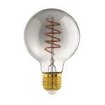 Eglo Connect.Z Smart LED Globe E27 Filament Smokey 4W 150lm - 820 Extra Warm White | Dimmable - Replaces 15W