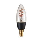 Eglo Connect.Z Smart LED Candle E14 Filament Smokey 4W 150lm - 820 Extra Warm White | Dimmable - Replaces 15W