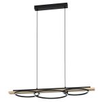 Eglo Pendant Boyal Wood Black, Brown 40.5W 3600lm - 830 Warm White | Dimmable