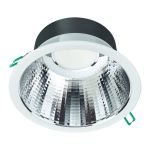 Philips LED Downlight Coreline DN142B Aluminium White 10.7W 1200lm 60D - 840 Cool White | Cutout 155mm - IP54 - UGR<19 - Dimmable