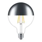 Philips Classic LED Globe E27 Filament Mirror Clear 120mm 7.2W 650lm - 827 Extra Warm White | Dimmable - Replaces 60W