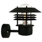 Nordlux Vejers Wall Light Metal and Glass Black | IP54 - Suitable for E27