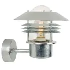 Nordlux Vejers Wall Light Galvanized Steel and Glass Grey | IP54 - Suitable for E27