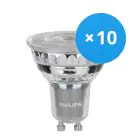 Multipack 10x Philips MASTER Value LED Spot GU10 PAR16 6.2W 575lm 36D - 940 Cool White | Best Colour Rendering - Dimmable - Replaces 80W