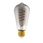 Eglo Connect.Z Smart LED Edison E27 Filament Smokey 4W 150lm - 820 Extra Warm White | Dimmable - Replaces 15W