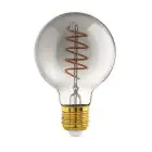 Eglo Connect.Z Smart LED Globe E27 Filament Smokey 4W 150lm - 820 Extra Warm White | Dimmable - Replaces 15W